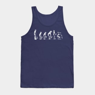 Human Skeleton Yogui evolution white Tank Top